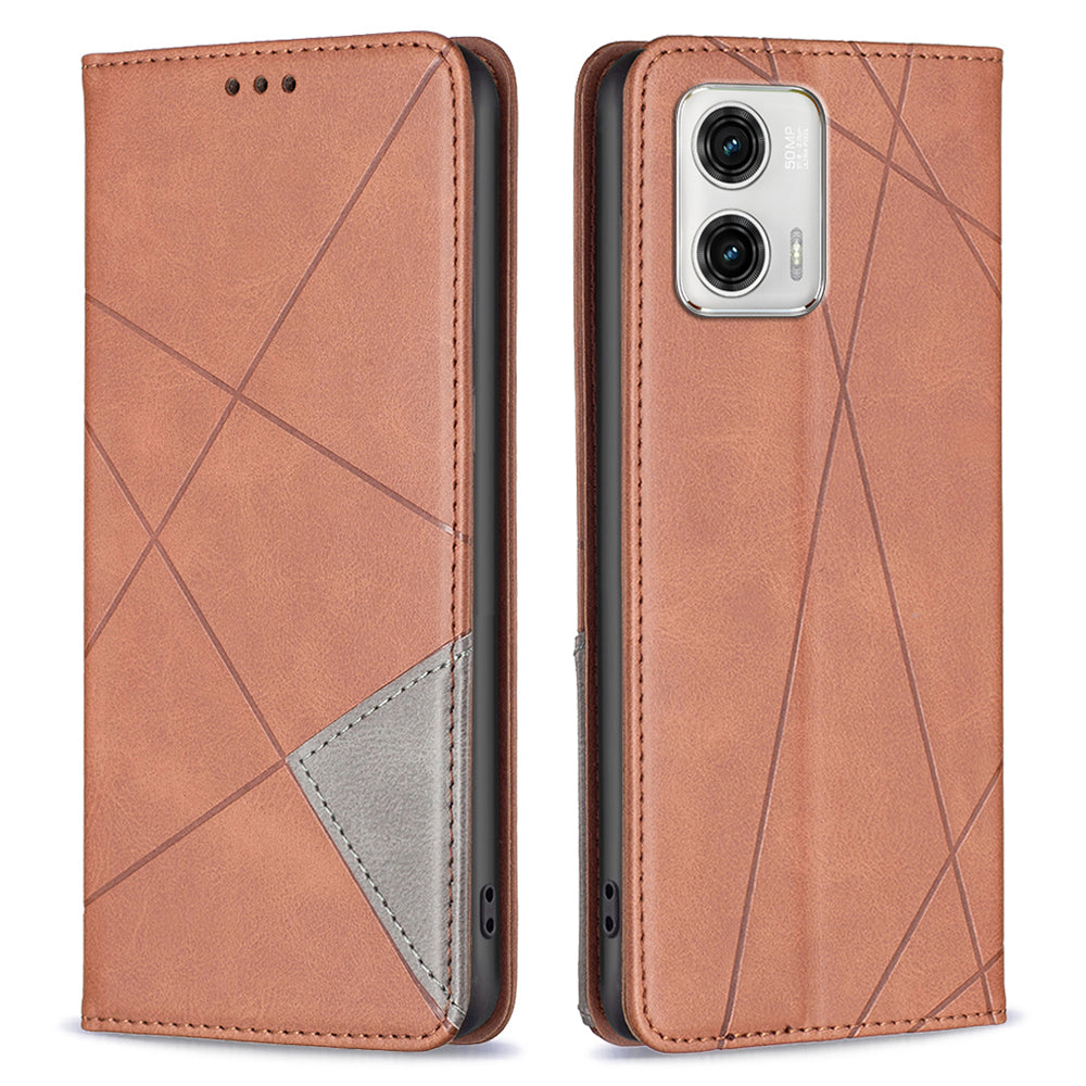 Nárazuvzdorné pouzdro na telefon pro Motorola Moto G73 5G BF se vzorem otisků řady 1 Magnetický kožený stojánek Flip Kryt telefonu Držák karty Nárazuvzdorné pouzdro na telefon pro Motorola Moto G73 5G BF se vzorem otisků řady 1 Magnetický kožený stojánek Flip Kryt telefonu Držák karty